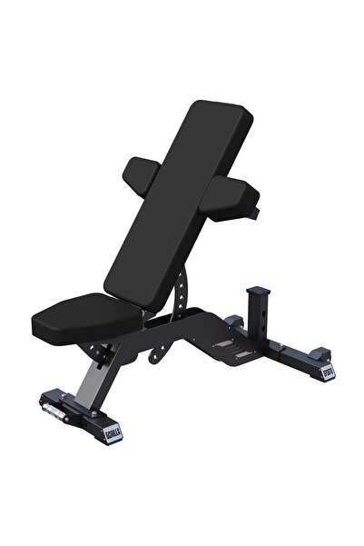 Gorilla Sports Banca solida de exercitii, reglabila, cu 2 perne
