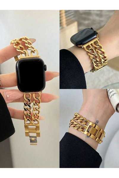 Alstrap Apple Watch 12-11-10(46MM) 9 8 7(45MM) Se 6 5 4(44MM) Uyumlu Luxury Ç...