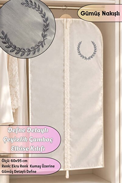 Dantelux Defne Nakışlı Çeyizlik Gamboç & Elbise Kılıfı (Şantuk Kumaş - 60x95 ...
