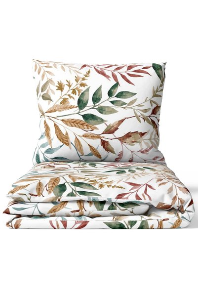 J W SAX Lenjerie de pat 200x220 In The Leaves Bumbac Premium J&W Frunză de To...