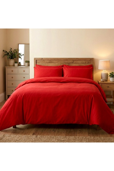 J W SAX Lenjerie de pat 135x200 Roșu Bumbac Premium J&W Red Passion
