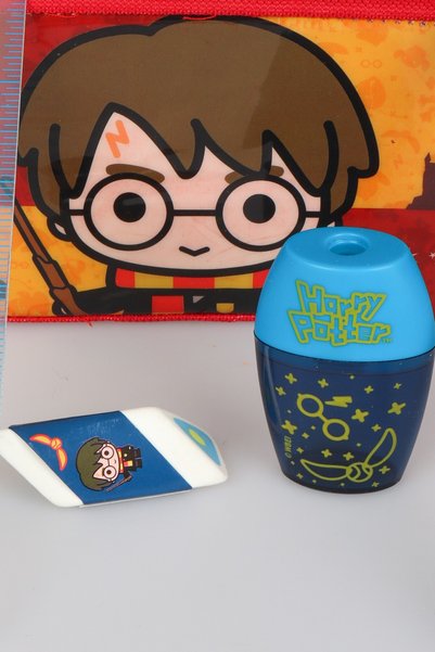 Harry Potter Dekomus,Harry Potter Lisanslı Kalem Çantası,Kurşun Kalem,Cetvel,Silgi ve Kalemtraş Seti