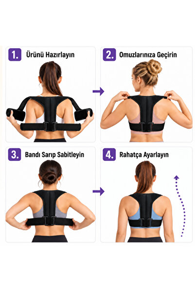 Unisex Dik Duruş Omuz Sırt Postür Düzeltici Korsesi