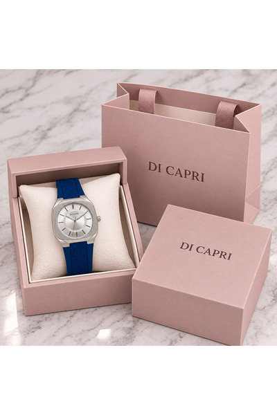 Generic Brand Di Capri Silver Watch with Blue Bracelet Looster Time