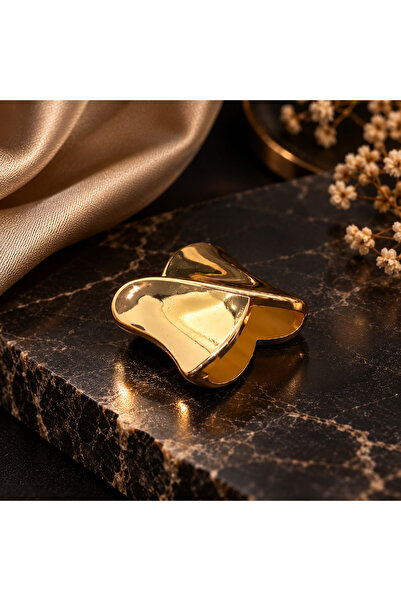 Gold Metalize Plastik Fular Tokası Şal Aksesuarı 2,5 cm İç Ölçü