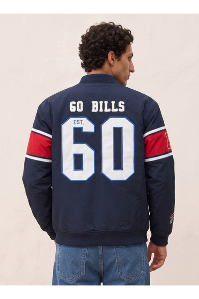 SP Characters The Buffalo Bills Varsity Jacket with Button Closure