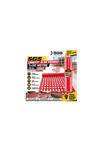 SGS Sgs2555 Safety Area Curtain Red 1X50Mt