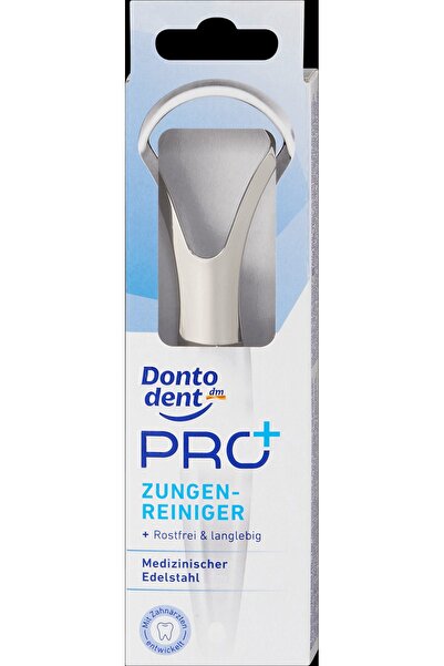 OEM Dontodent PRO+ Curățător de limbă PRO+ din oțel inoxidabil, 1 buc