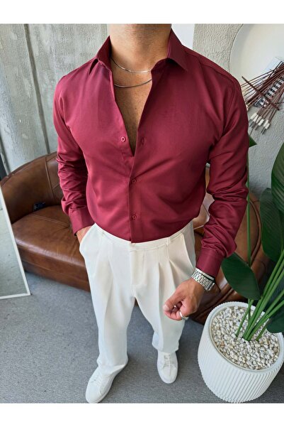 piedraman Slim Fit Saten Gömlek