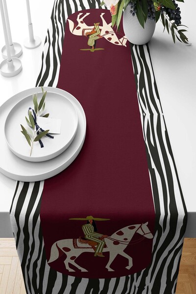 Pilloveland Dekoratif Dijital Baskılı Süet Runner 40x140 cm - Zamora