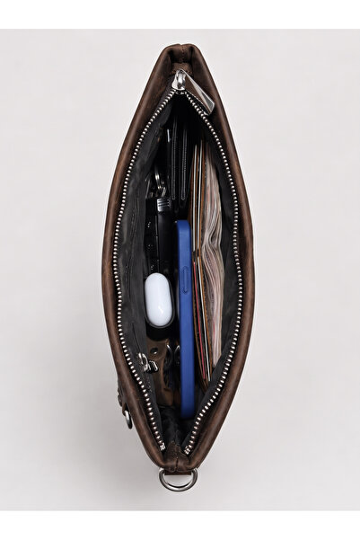 SANAT NOX Premium Hakiki Deri El Çantası - 27X16X4