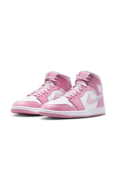 Nike Air Jordan 1 Mid Kadın Pembe Basketbol Ayakkabısı