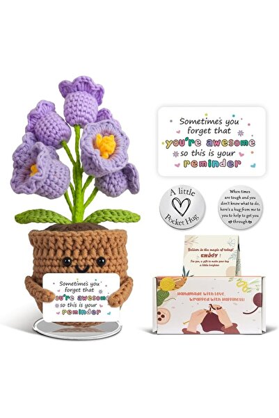 SZMDLX Pocket Hug Crochet Flowers - Lucky Emotional Support Gift, Hand Woven ...