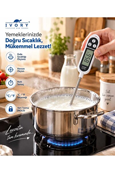 LCD Ekranlı Digital gıda termometresi
