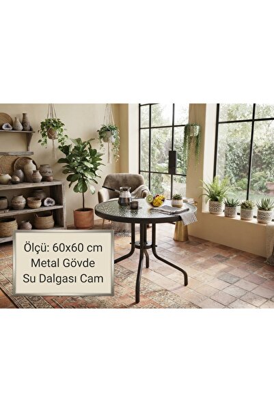 Genel Markalar Yuvarlak cam masa balkon mutfak