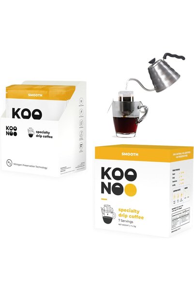 Koonoo Smooth | Medium Roast | 7 x 12g Sachets | Specialty Drip Coffee | Made...