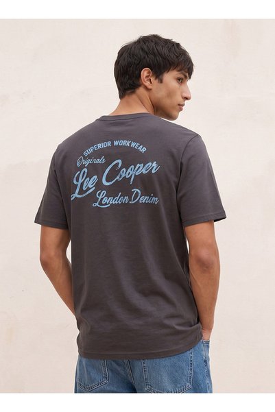 Lee Cooper تي شيرت برقبة دائرية وشعار