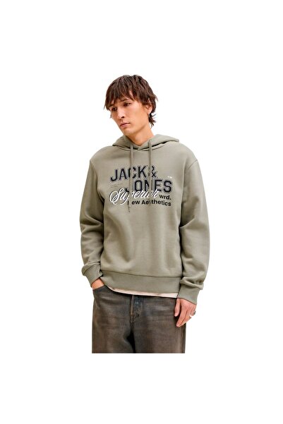 Jack & Jones JJELOGO Φούτερ με κουκούλα 2 COL 25/26 NOOS 12279649-4913955 Μπεζ