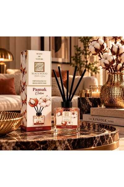 100 ml Bambu Çubuklu Difüzer - Pamuk Çiçeği (Ekstra Kalıcı Formül)