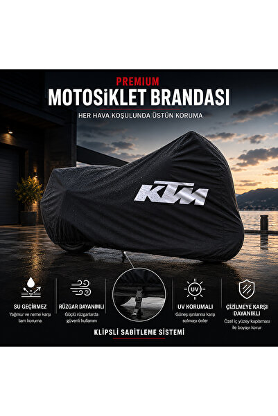 KTM 250 ADVENTURE Siyah Motosiklet Branda Su Geçirmez Motor Branda