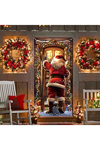 PROMISEBACKDROP2 190x75cm Ελαστικό "Happy Christmas", Υφασμάτινο διακοσμητικό...