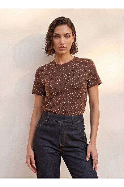 FAV Basic Slim Fit Polka Dot T-shirt