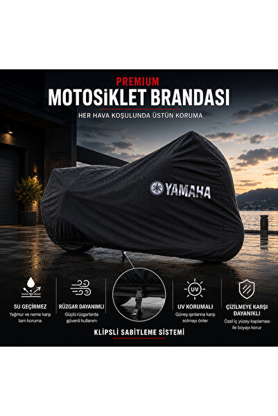 YAMAHA R7 Siyah Motosiklet Branda Su Geçirmez Motor Branda