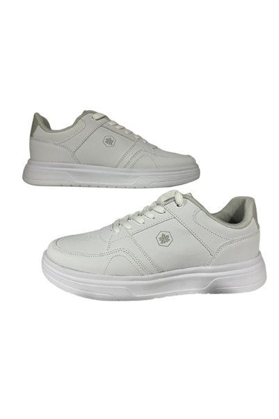 AXION Unisex White Lace-Up Orthopedic Sole Daily Stylish Walking Shoes