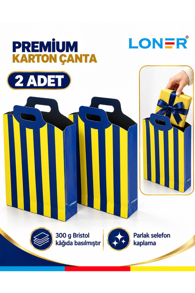 Loner Kutu Karton Çanta, Hediye Paketi, Hediye Kutusu, Karton Poşet Çanta, Kr...