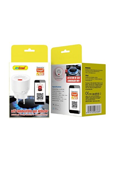 OEM Andowl Q-MQ25 Ανιχνευτής Διαρροής Γκαζιού Πρίζας - WiFi Combusitible Gas ...