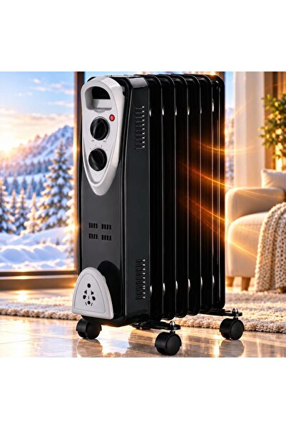 Infiniteea ™   Ηλεκτρική Θερμάστρα Λαδιού, 1500W, 7 Στοιχεία, 3 Επίπεδα Ισχύο...
