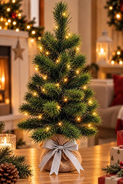 Huzur Party Store Led Işıklı 40 Cm Yılbaşı Çam Ağacı 46 Dal 3 Metre Led Hediy...
