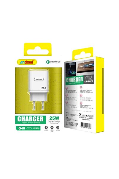 OEM Andowl Φορτιστής Χωρίς Καλώδιο με Θύρα Type-C 25W G40 - Fast charger