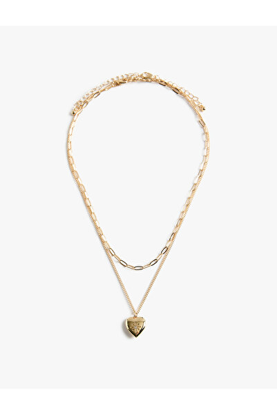 Koton Set of 2 Heart Chain Necklaces