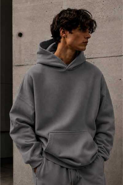BENROMA 3 Yarn Combed Cotton Hooded Sweatshirt Lr1