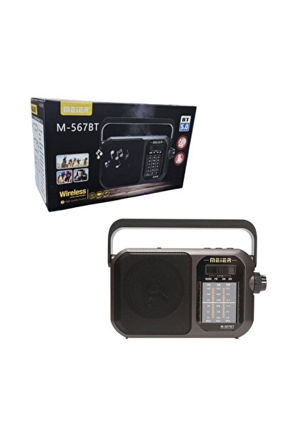 OEM Meier Ρετρό Φορητό Ραδιόφωνο Bluetooth με Φακό και USB/TF M-567BT