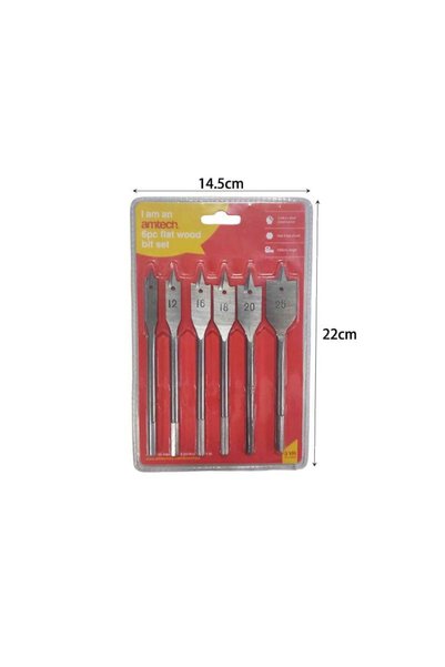 OEM Σετ Τρυπάνια Φτερού Ξύλου 10-25 mm 6 τμχ - Flat wood bit set