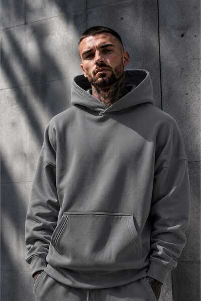 BENROMA 3 Yarn Combed Cotton Hooded Sweatshirt Lr2