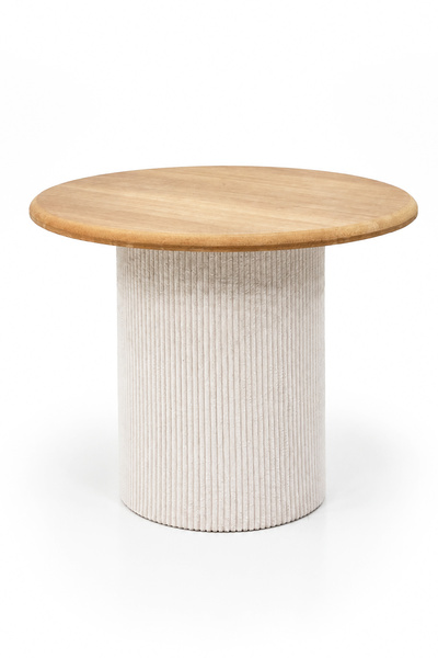 Zem Riva Yuvarlak Orta Sehpa/Bench Safir Meşe, Bej