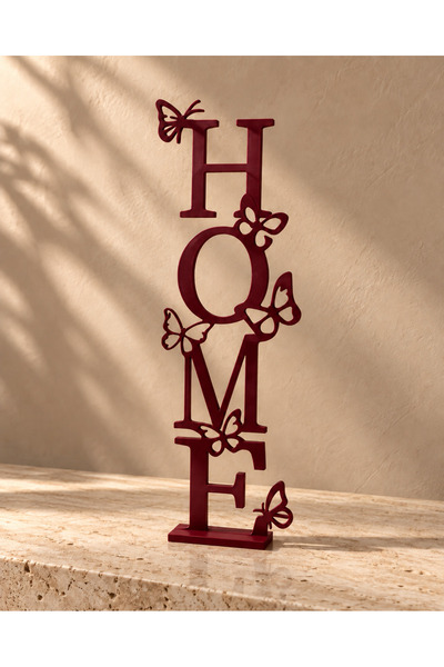 farist HOME Yazılı Kelebekli Dekoratif Biblo – Modern Masa ve Ev Dekoru 30×9 cm