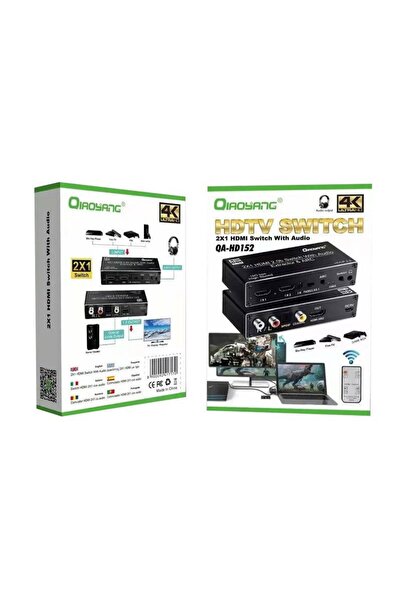 OEM Qiaoyang HDTV switch Διακόπτης 2x1 HDMI με ήχο QA-HD152