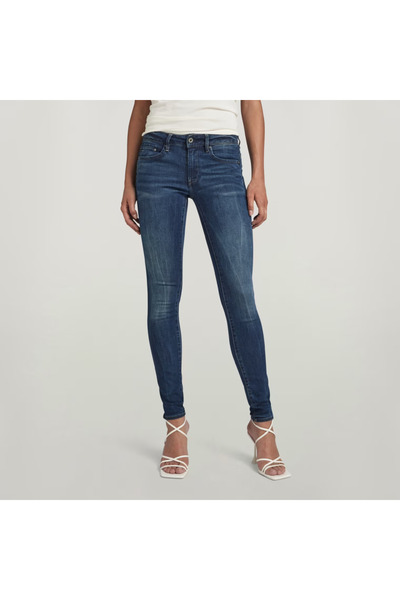 G-STAR RAW Neutro Stretch Denim Pants Women - Midge Zip Mid Skinny