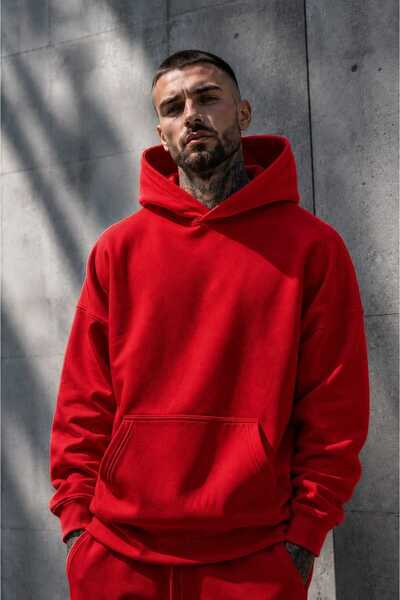 BENROMA 3 Yarn Combed Cotton Hooded Sweatshirt Lr2