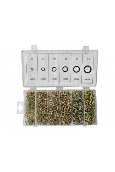 OEM Σετ γκρόβερ γαλβανιζέ 800τμχ - Metric lock washer assortment