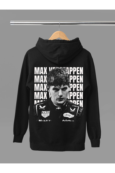 MAGORS Hanorac F1 din bumbac imprimat MAX VERSTAPPEN, cu mânecă lungă, cu cu ...