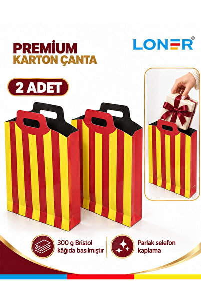 Loner Kutu Karton Çanta, Hediye Paketi, Hediye Kutusu, Karton Poşet Çanta, Kr...