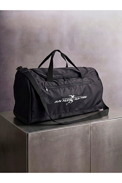LC Waikiki Vizyon New Season Black Printed Men's Sports Bag