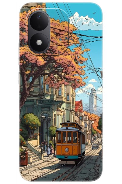 Ceppare Xiaomi Redmi Note 17 4G/5G Uyumlu Kılıf Desen Baskılı Silikon Tramvay...