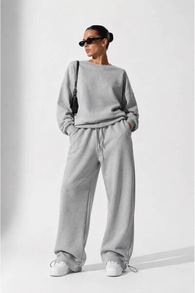 Hira Online Unisex İki İplik Ayarlanabilir Lastikli Mevsimlik Eşofman Altı