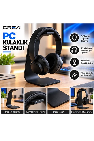 PC KULAKLIK STANDI SİYAH